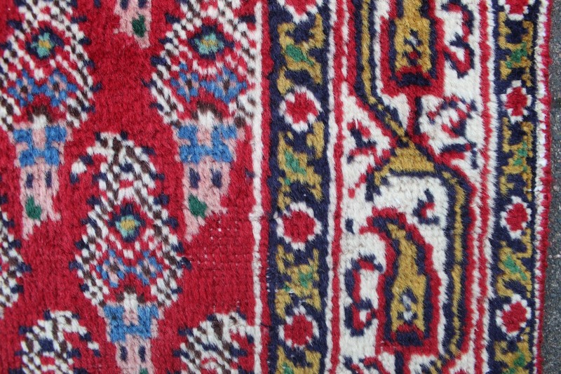 Vintage Hand Made Traditional Oriental Wool Red Long Runner 484x86cm gallery