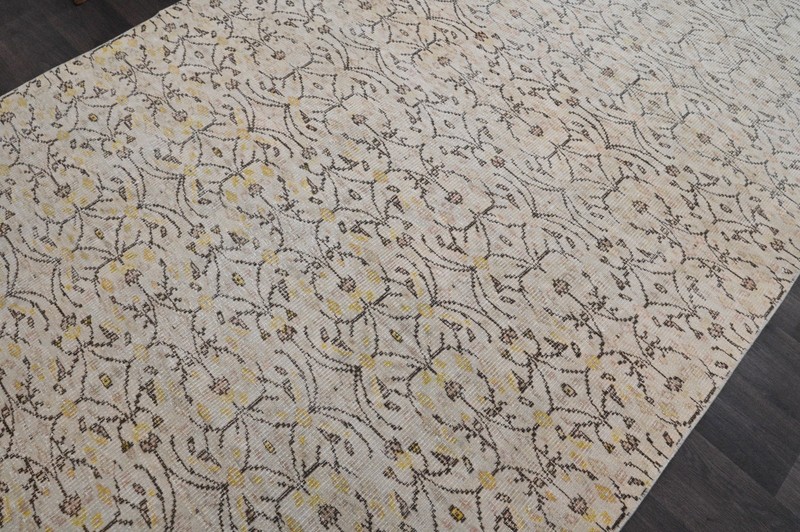 Oushak Turkish Vintage Rug 6x9 Kilim Rug Anatolian Handmade Boho Decor BEIGE gallery