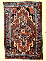ANTIQUE HAND-MADE RUG_4’x6′ GENUINE HAMADAN Tribal Traditional 1930’S