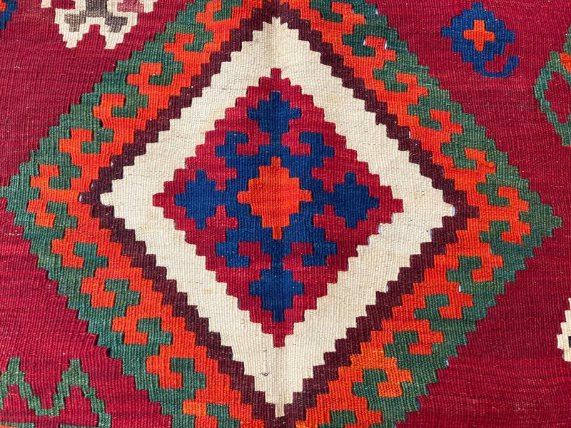 5x10 ft Turkish Handwoven Tribal Traditional Antique Geometric Wool Area Kilim gallery