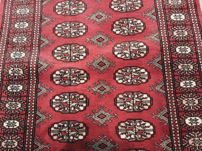3x5 All-over-Pattern Deep Red Handmade-Turkish-Knotted Fine Soft Wool Rug 586316 gallery