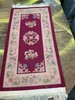 Vtg Hand-Tufted 100%Wool Runner Rug 48” x 24”Floral Accent ,Pink, Used gallery