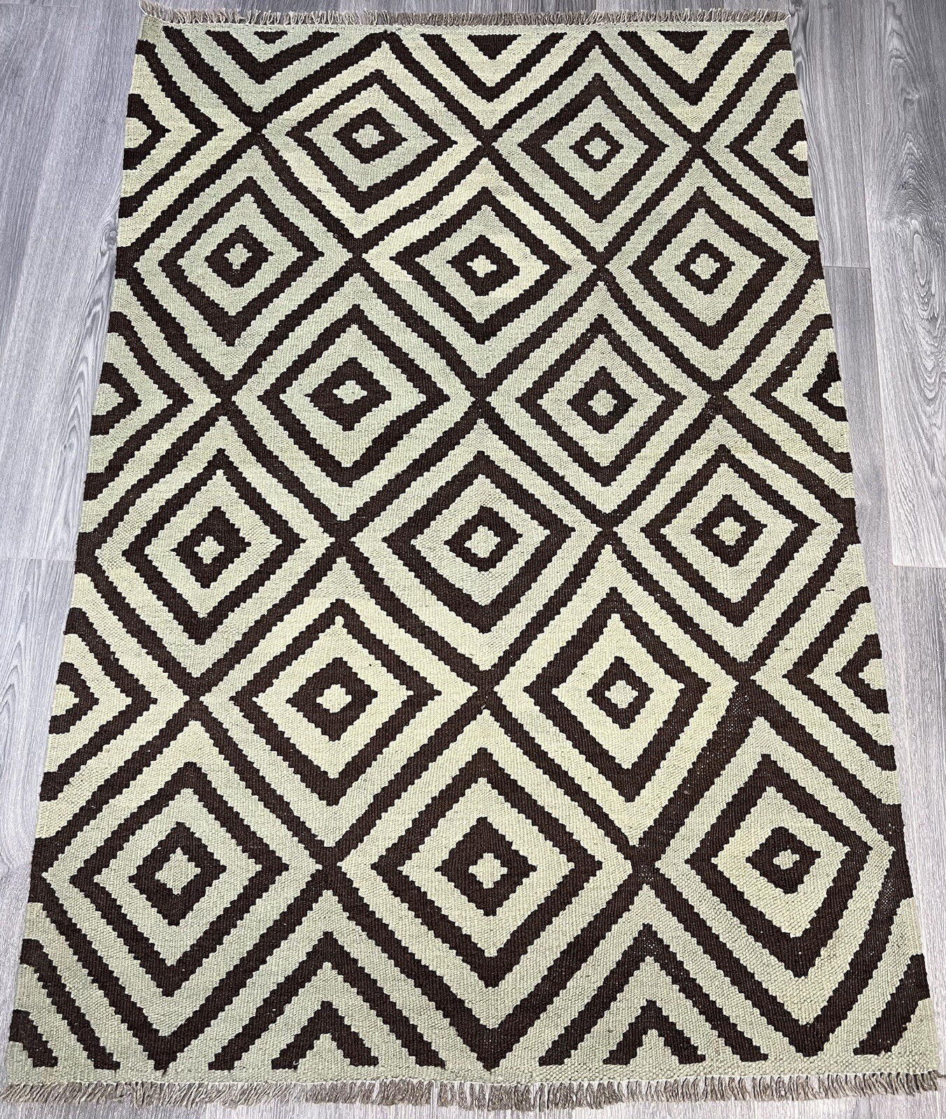 Vintage Kilim Traditional Hand Made Oriental Wool Kilim 5ftx3.2ft 150cmx101cm gallery