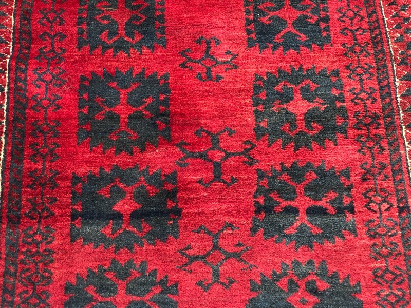 Vintage Turkmen Ersari Rug 2'8x3'9 ft Afghan Hand Knotted Wool Tribal Accent Rug gallery