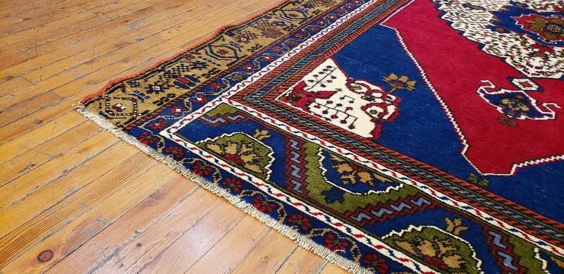 Rare Antique 1900-1939's Wool Pile Natural Dye Hand-Knotted Area Rug 5'x7'10" gallery