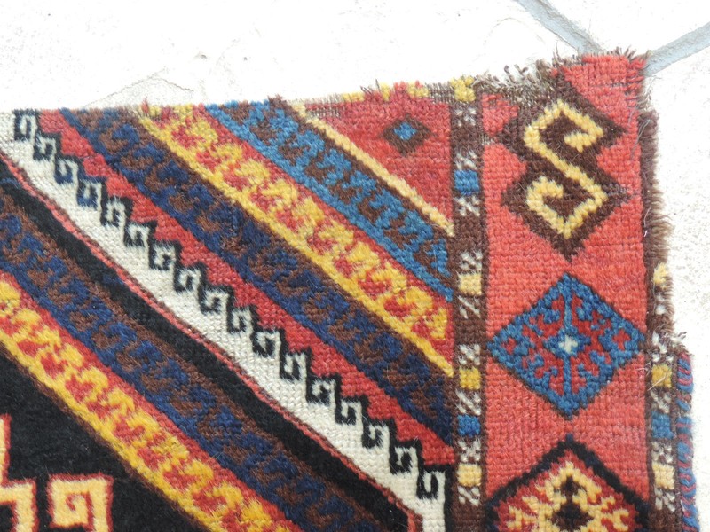 33" x 35" Antique Almost Square Caucasian Turkish Fragment gallery