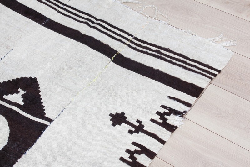 Blanket Siirt Blanket Poor Condition 3.90' x 5.74' Old Fast Shipment 11793 gallery
