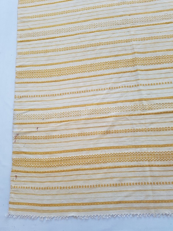 Vintage Handmade Geometric Striped Traditional Wool Kilim Rug 250x164 cm gallery