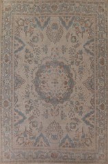 Semi-Antique Floral Tebriz Traditional Handmad Area Rug 10×13 Living Room Carpet