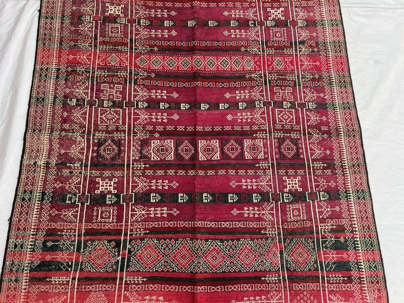 COLLECTORS ITEM 8.5X 4 ft Antique Maldari Belouch Nomad Full Embroidery Sistan gallery