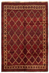 Vintage Hand-Knotted Area Rug 6’4″ x 9’5″ Traditional Oriental Wool Carpet