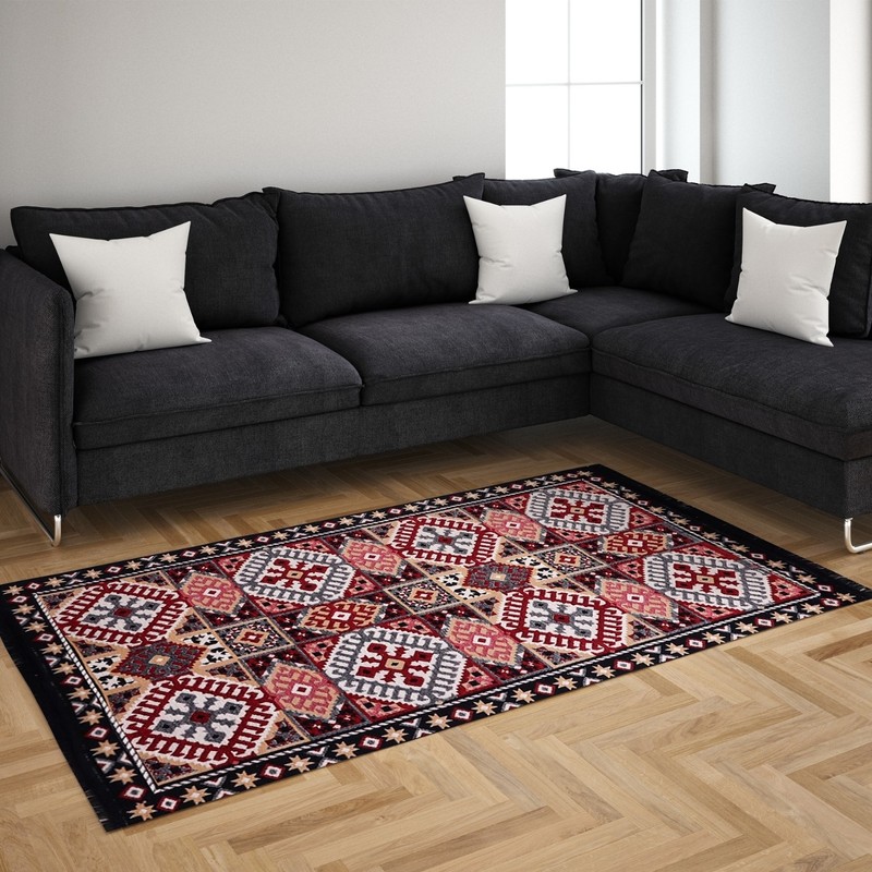 BiggHome Rug - 80*150 cm, Machine Washable, Durable, Modern Pattern for Living R gallery