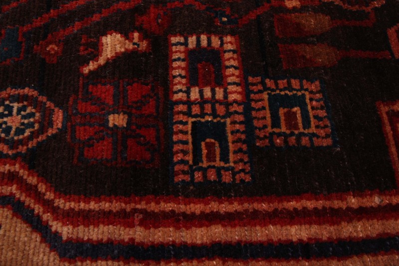 Vintage 3'5" x 5'1" Traditional Hand Knotted Vegetable Dye Wool Area Rug gallery