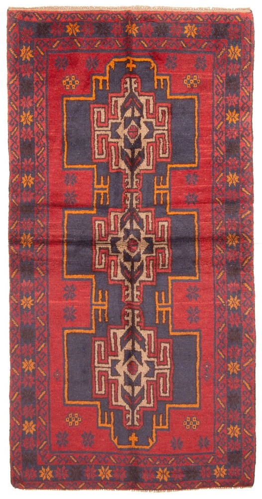 Vintage Traditional Hand-Knotted Area Rug 3'3" x 6'6" Oriental Wool Carpet