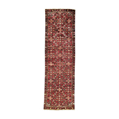 VINTAGE MAHAL RUNNER, HAND MADE HALLWAY EASTERN WOOL RUG CARPET 8′ X 2’5″
