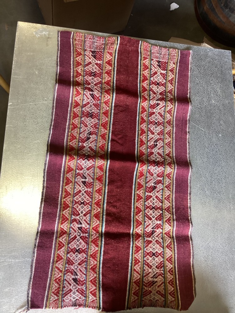 Peruvian Textile 33” x 8” Rug/Matt in Very Good Condition