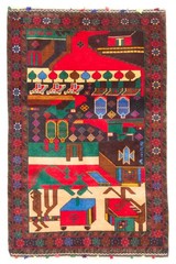 Vintage Traditional Hand-Knotted Area Rug 2’10” x 4’6″ Oriental Wool Carpet