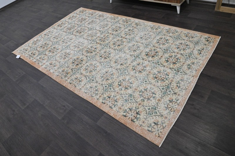 Oushak 5x8,Turkish Rug,vintage,anatolian,BEIGE,kilim,Bohemian,handmade,wool gallery