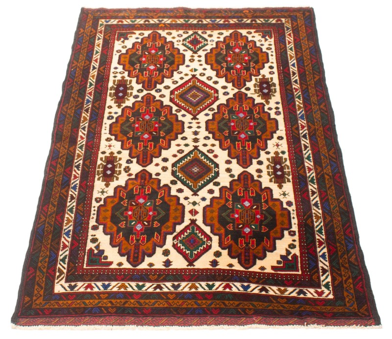 Vintage Hand-Knotted Area Rug 3'11" x 6'9" Traditional Oriental Wool Carpet gallery