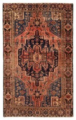 Vintage 3’8″ x 6’2″ Traditional Hand Knotted Vegetable Dye Wool Area Rug