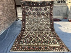 Antique Afghan Baluchi Rug 5’2 x 8’9 ft, 1930s Hand Knotted Nomadic Tribal Rug