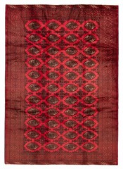 Vintage Hand-Knotted Area Rug 6’5″ x 9’0″ Traditional Wool Carpet