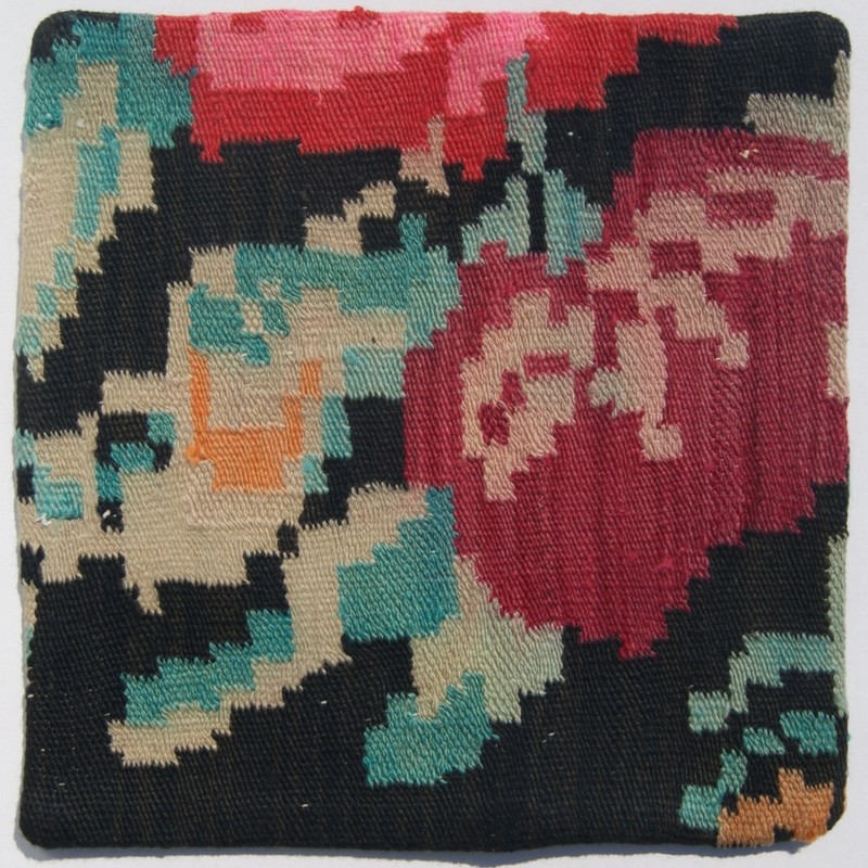14"X14" FLAT WOVEN PILLOW MOLDOVIAN FLORAL SQUARE MULTI COLORED AREA RUGS 30+ gallery