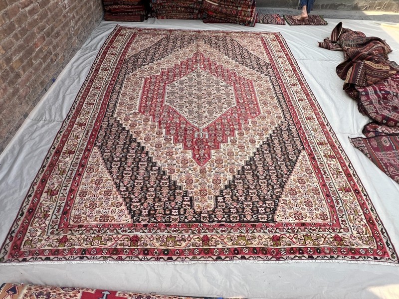 360 X 260 CM Stunning Super Fine Quality Senneh Knots Oriental F;at Weave Kilim gallery