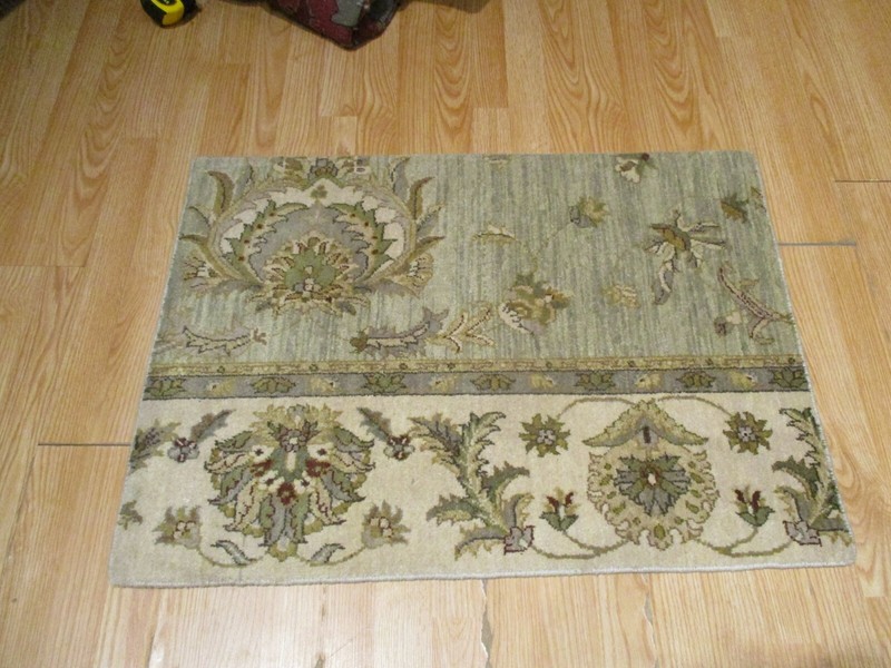 2x3 Modern Agra ABC Collection Vegetable Dye Handmade-knotted Wool Rug #15 gallery