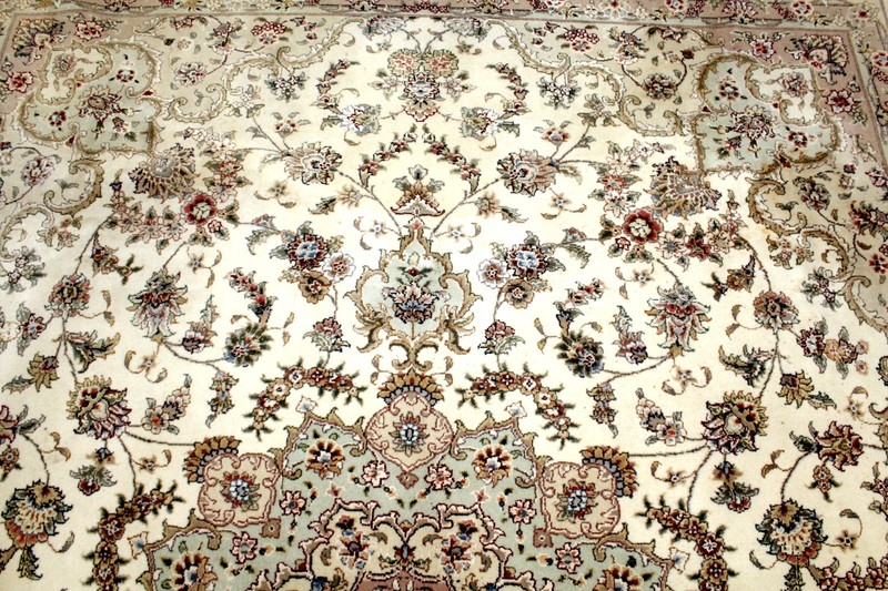 8X11 BREATHTAKING MASTERPIECE 400+KPSI 50RAJ HAND KNOTTED SILK WOOL TABRIZZ RUG gallery