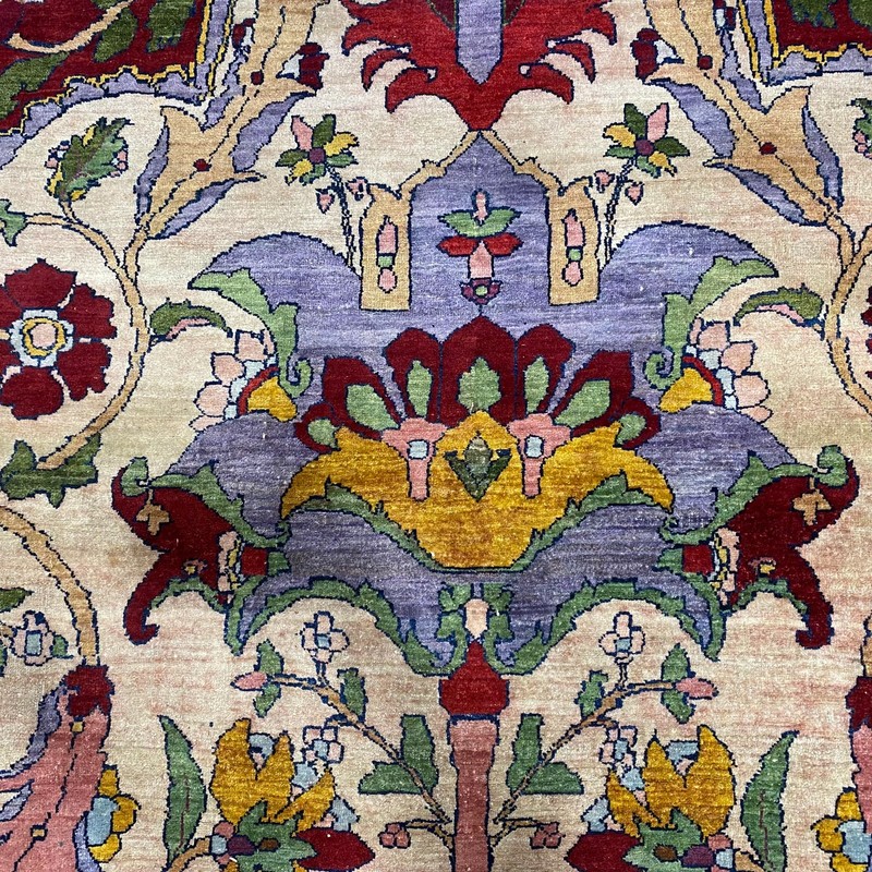 16x24 Rare Antique Agra Mogul Palace Rug Floral Medallion 488cm x 716cm C.1900 gallery