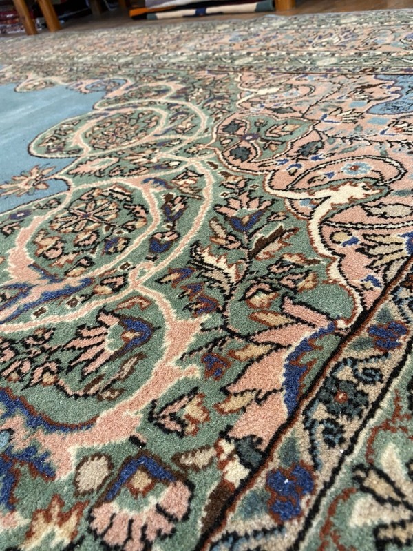 Unique Floral Vintage 1940-1950's Hereke Rug 8’6”x12’6” Wool Turkish Carpet gallery
