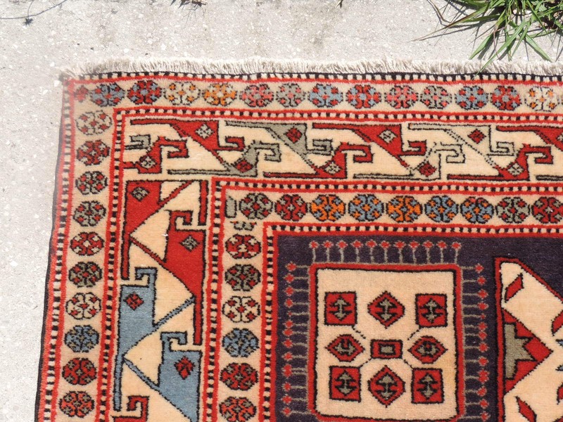 5x10ft. Handmade Caucasian Design Geometric Wool Rug gallery