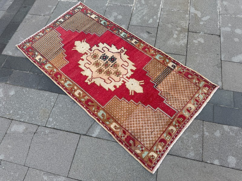 Hand Knotted Turkish Prayer Carpet 2.9x5.7 Ft Wool Tribal Accent Rug Decor gallery