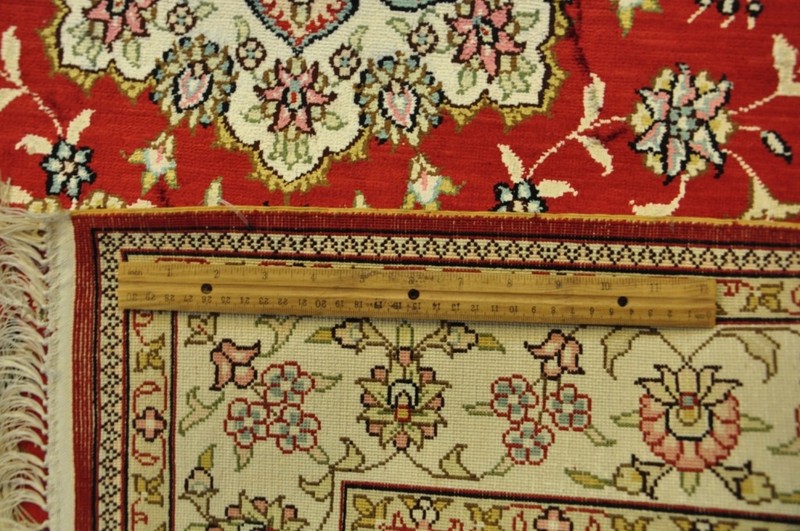 Red - Ivory Rug Sales? Hand-Knotted Carpet 3x5 Living Room Silk PIX-28784 gallery