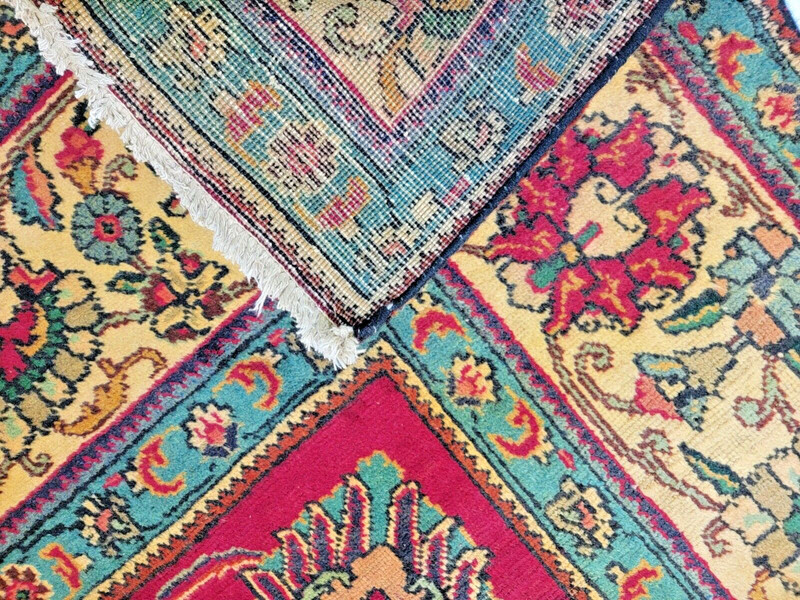 Antique Oriental Hand-Knotted Wool Area Rug Red/Beige 9'10" x 11'7" gallery