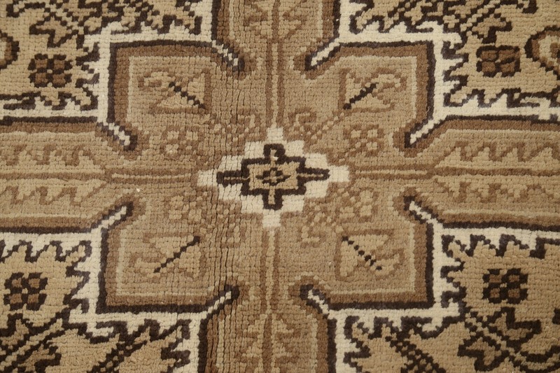 Muted Semi-Antique Geometric Oriental Traditional Area Rug Handmade Wool 8x11 ft gallery