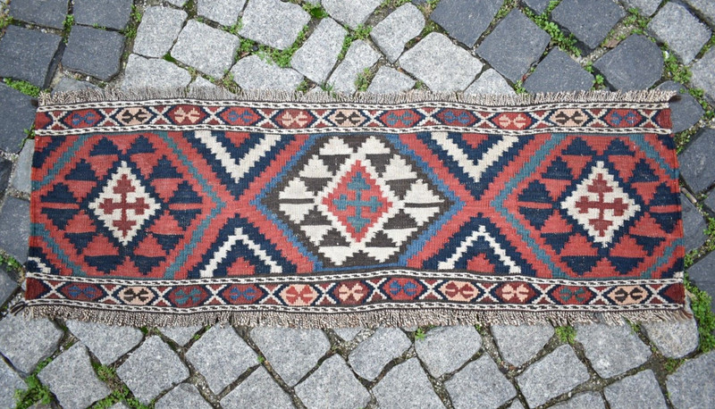 Fabulous Antique Shahsevan Mafrash Penel Rug 44'' x 14'' Colletors Item Wall Rug gallery