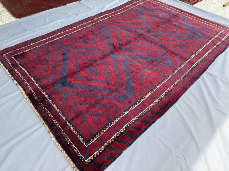 Antique Blue Afghan Baluchi Area Rug 6x9 Handmade Persian Style Oriental Carpet gallery