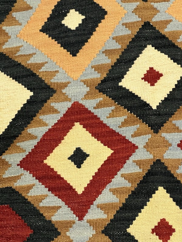 Vintage Kilim Traditional Hand Made Oriental Wool Kilim 4ft11inx3ft 184cmx104cm gallery