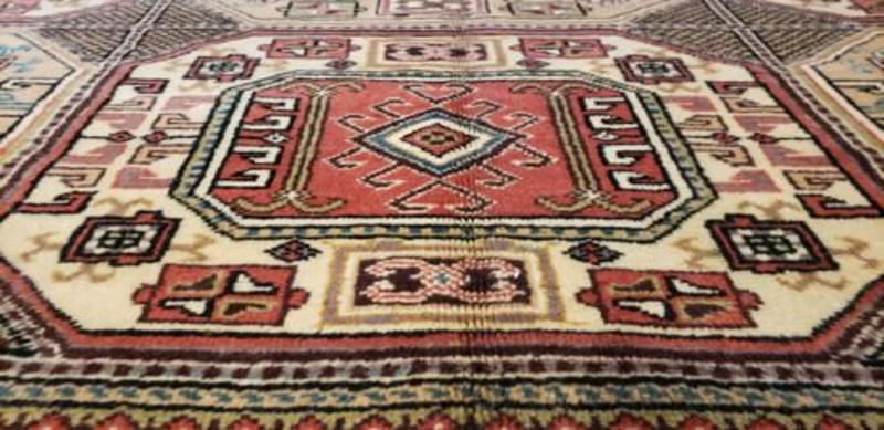 Stunning Vintage 1960-1970's Wool Pile Natural Dye Bunyan Rug 6'7"×9'2" gallery