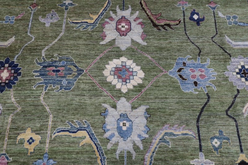 Olive Green Oriental Oushak Rugs 3x5 4x6 5x7 6x9 8x11 9x12 10x14 12x15 Area Rugs gallery