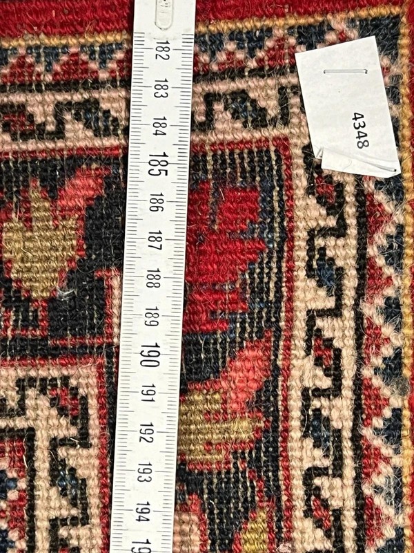 Vintage Lilihan Rug 3x3 Hand-Knotted Wool Floral Square Accent, Coral Pink Beige gallery