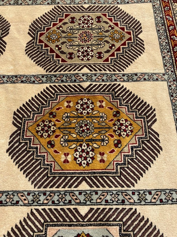 Vintage Hand-knotted Traditional Bokhara Oriental Wool Rug Carpet 293x195 cm gallery