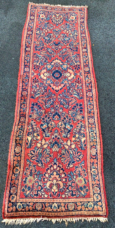 ANTIQUE AMERICAN SAROUK RUNNER 2'6"x6'3" FT gallery