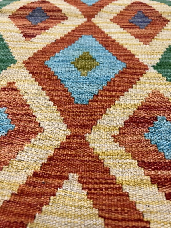 Vintage Kilim Traditional Hand Made Oriental Wool Kilim 4ftx3ft 123cmx87cm gallery