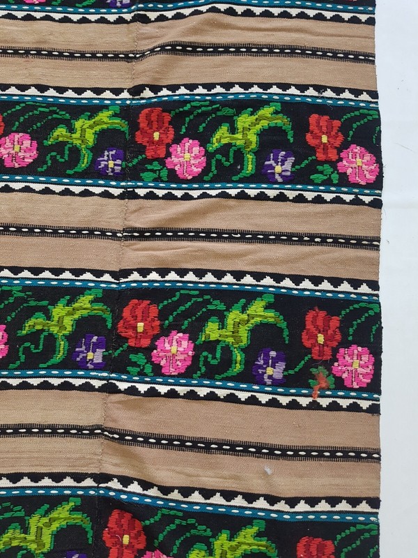 Vintage Handmade Traditional Romanian Floral Kilim Floor Rug Carpet 190x124 cm gallery
