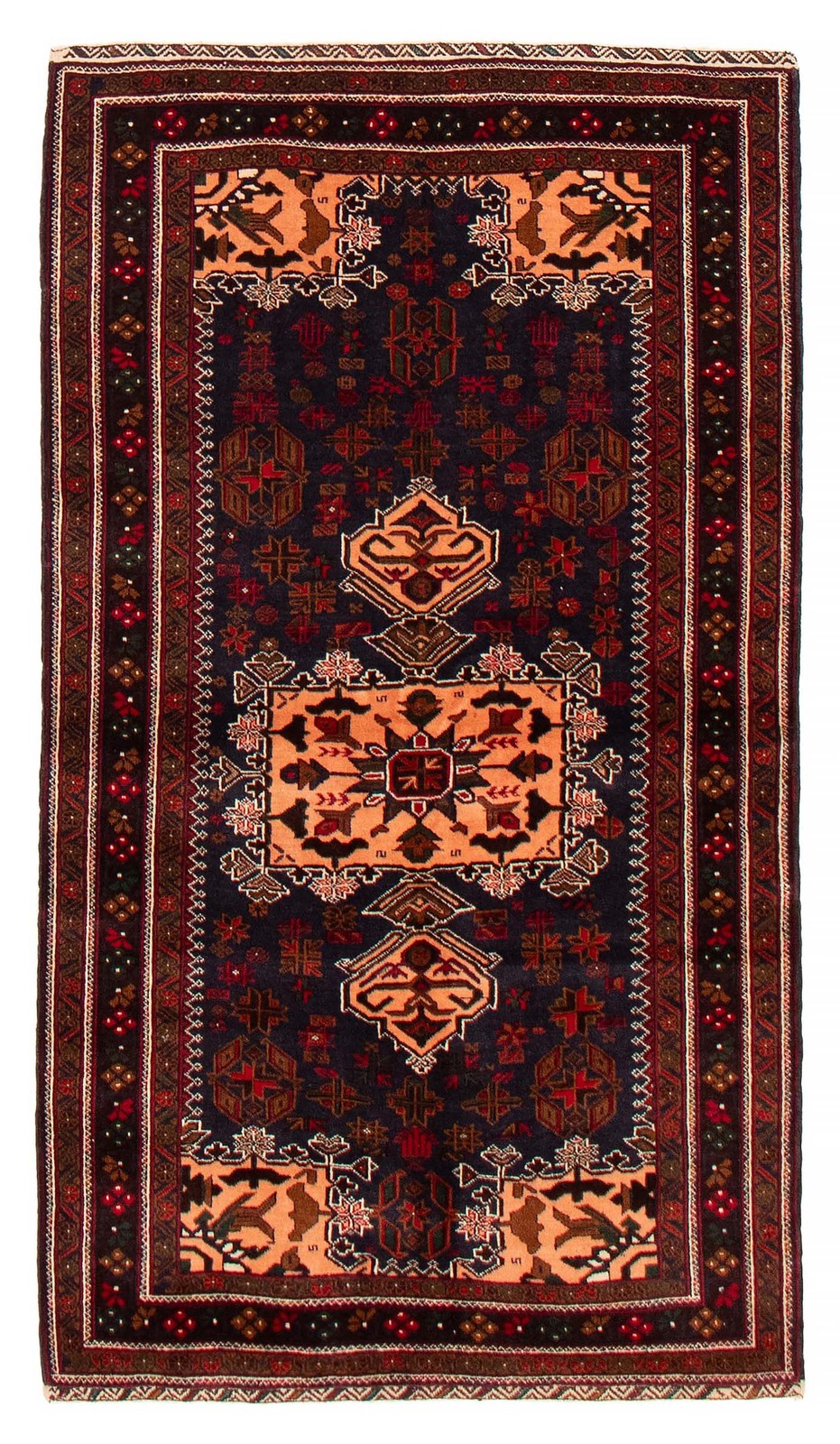 Vintage Traditional Hand-Knotted Area Rug 3'7" x 6'5" Oriental Wool Carpet gallery