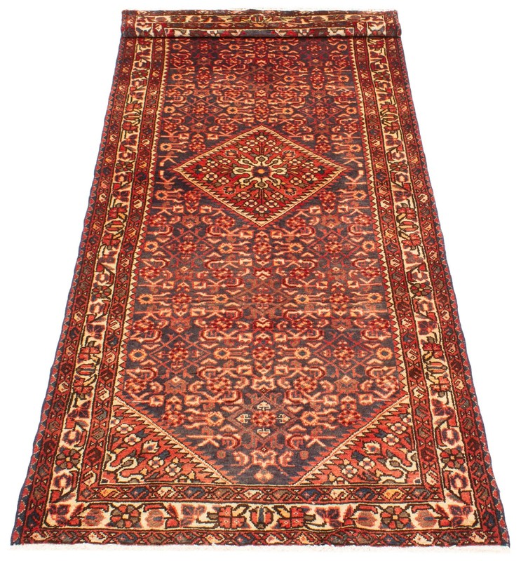 3'8" x 9'8" Vintage Hand-knotted Runner Rug Traditional Oriental Wool Carpet gallery