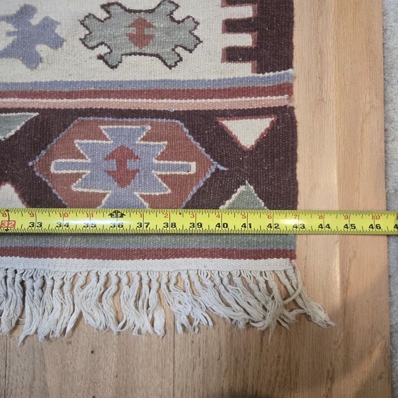 VINTAGE TURKISH KILIM TAPESTRY RUG TEXTILE 68x43" Geometric gallery